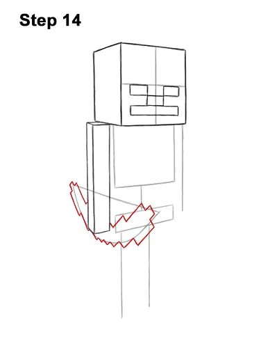 How to Draw a Skeleton from Minecraft Step-by-Step Pictures