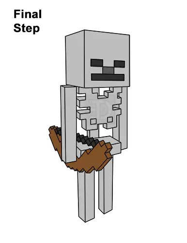 How To Draw A Minecraft Skeleton Minecraft Skeleton Coloring Page The Best Porn Website