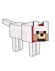 How to Draw a Minecraft Wolf Dog Pet