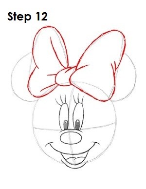 how to draw a minnie mouse bow