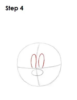 Draw Minnie Mouse Step 4