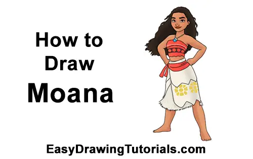 How to Draw Moana Full Body Disney