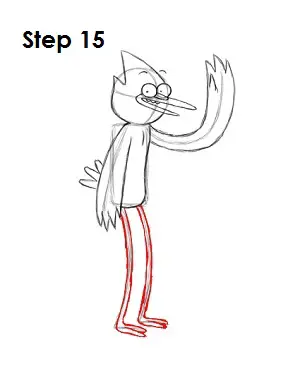  Draw Mordecai Step 15
