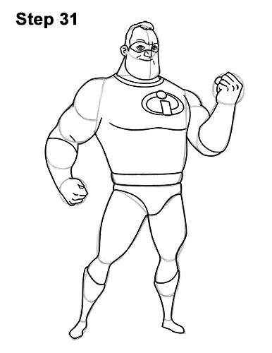 How to Draw Mr. Incredible from The Incredibles VIDEO & Pictures How to Draw Mr. Incredible from The Incredibles VIDEO & Pictures