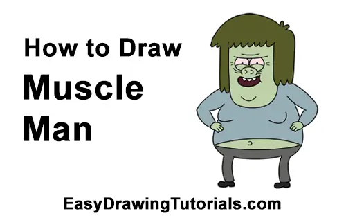 How to Draw Muscle Man Regular Show