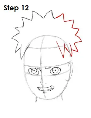 How to Draw Naruto Step 12