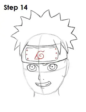 How to Draw Naruto Step 14
