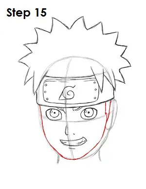 How to Draw Naruto Step 15