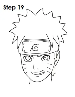 How to Draw Naruto Step 19
