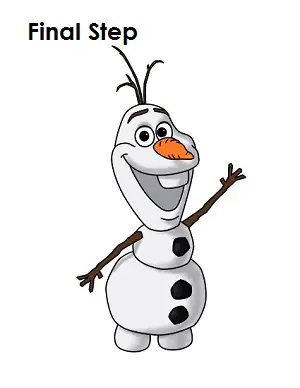 Draw Olaf Snowman Frozen