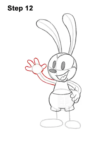 How to Draw Oswald the Lucky Rabbit Disney 12