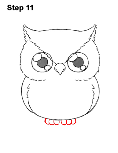 zombie owl drawing