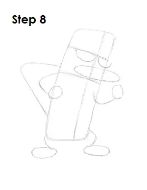 Draw Perry the Platypus Step 8