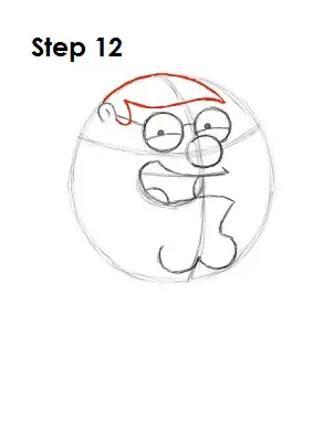 How to Draw Peter Griffin Step 12