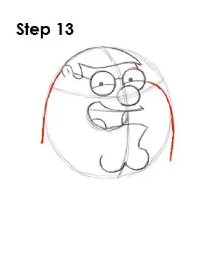 How to Draw Peter Griffin Step 13