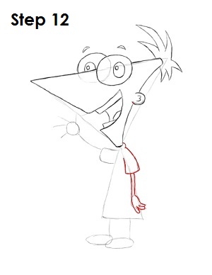 how to draw phineas and isabella