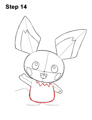 How to Draw Pichu Pikachu Yellow 14