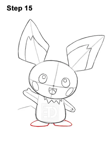 How to Draw Pichu Pikachu Yellow 15