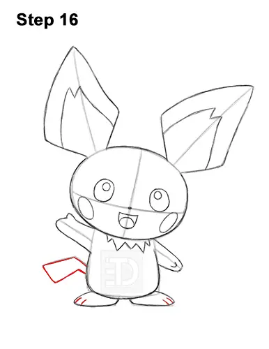 How to Draw Pichu Pikachu Yellow 16