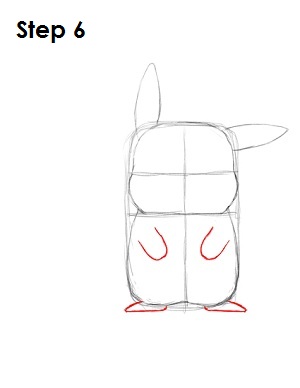 Draw Pikachu Step 6