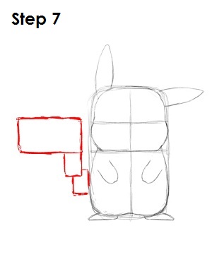 Draw Pikachu Step 7