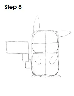 Draw Pikachu Step 8