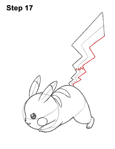 how to draw pikachu attacking