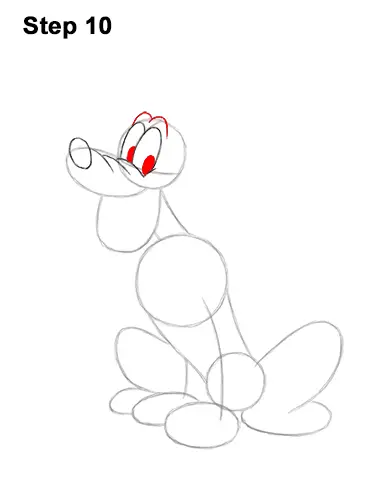 How to Draw Pluto Dog Disney Full Body 10