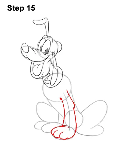 How to Draw Pluto Dog Disney Full Body 15