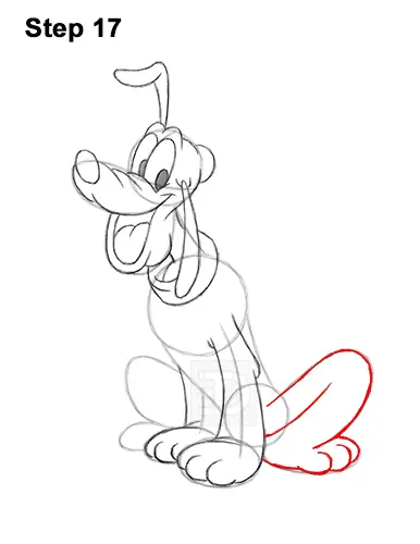 How to Draw Pluto Dog Disney Full Body 17