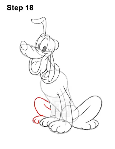 How to Draw Pluto Dog Disney Full Body 18