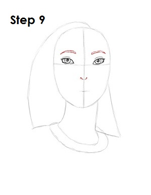 How to Draw Pocahontas Step 9
