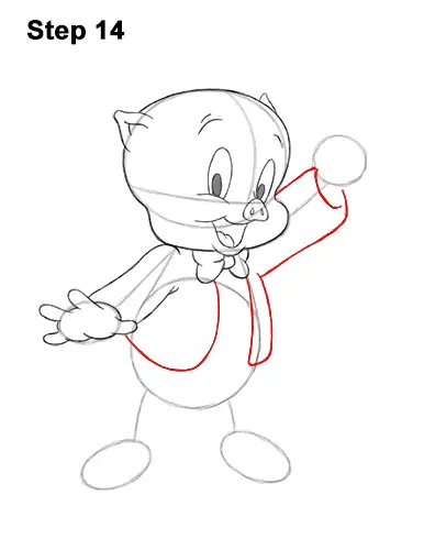 How to Draw Porky Pig Full Body Looney Tunes 14