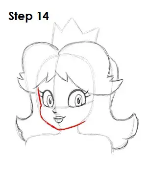 Draw Princess Daisy Step 14