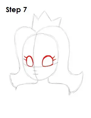 Draw Princess Daisy Step 7