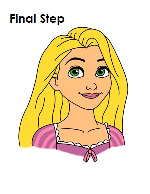 rapunzel from tangled full body drawing