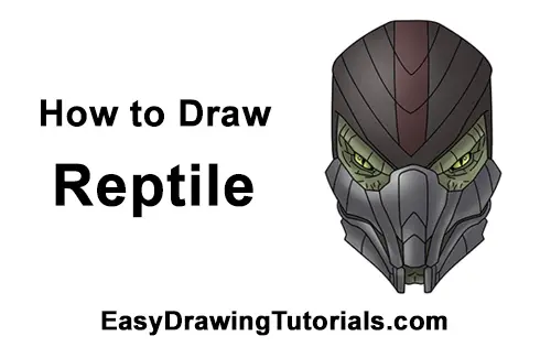 How to Draw Reptile Mortal Kombat