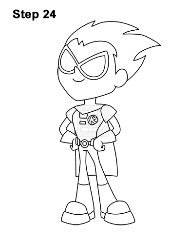 How to Draw Robin (Teen Titans Go!) VIDEO & Step-by-Step Pictures How to Draw Robin (Teen Titans Go!) VIDEO & Step-by-Step Pictures