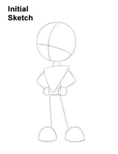 How to Draw Robin Teen Titans Go Full Body Guides Lines