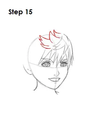 How to Draw Roxas Step 15