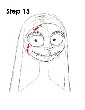 How to Draw Sally Step 13
