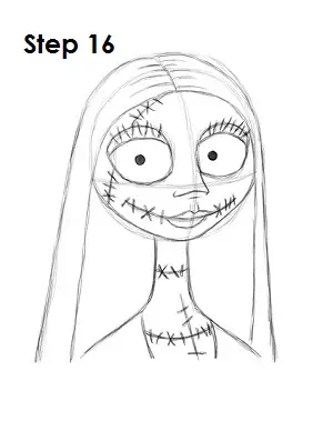 How to Draw Sally Step 16