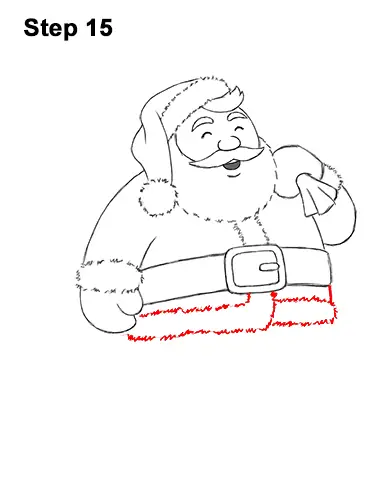 How to Draw Santa Claus Christmas Full Body 15
