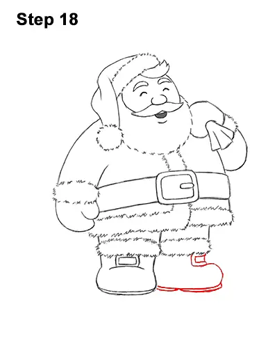 How to Draw Santa Claus Christmas Full Body 18
