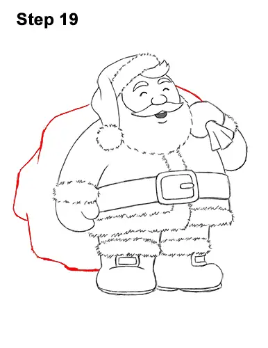 How to Draw Santa Claus Christmas Full Body 19