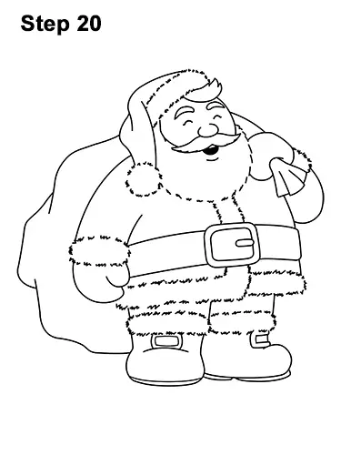 How to Draw Santa Claus Christmas Full Body 20