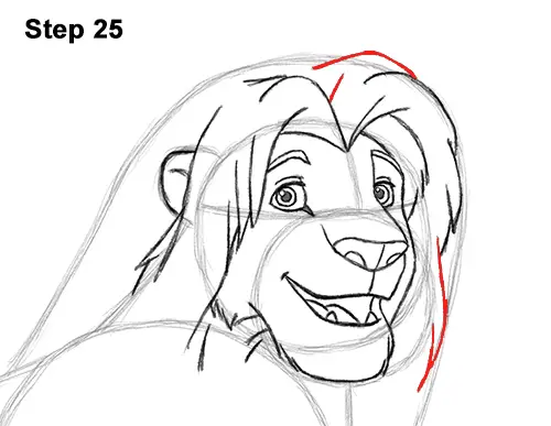 How to Draw Simba (Grown Up)