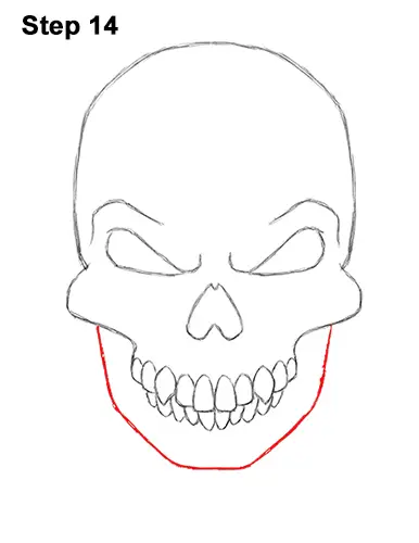 How to Draw Scary Creepy Angry Evil Skull Skeleton Halloween 14