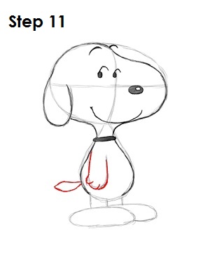 How to Draw Snoopy Step 11