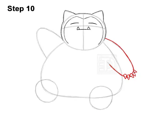 How to Draw Snorlax Sitting Pokemon 10
